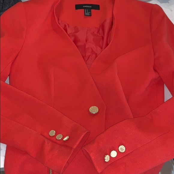 Red/coral blazer - Picture 2 of 3